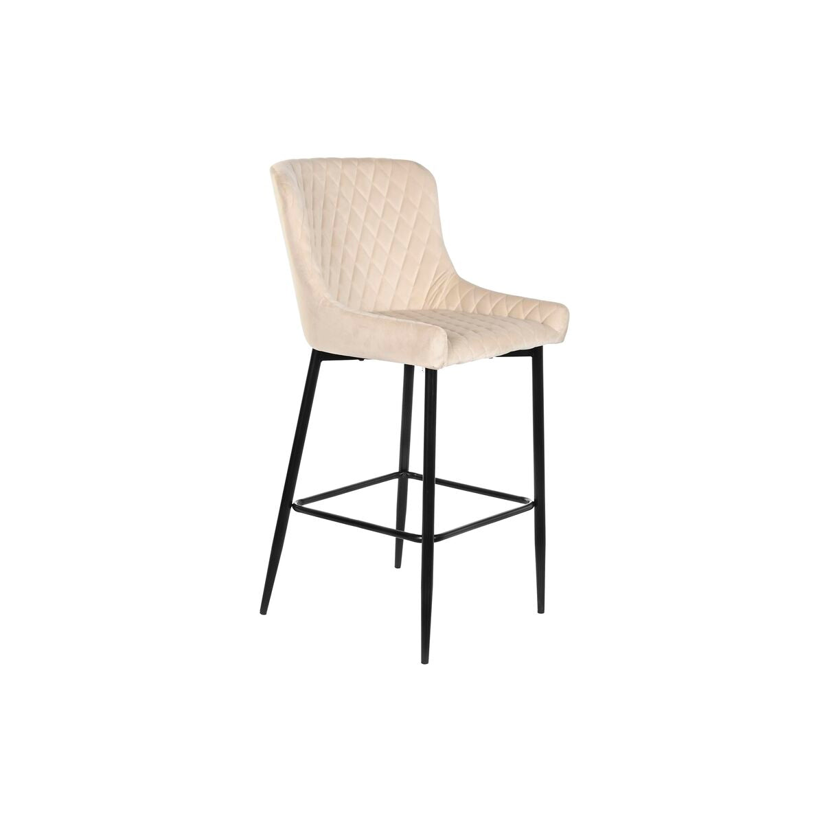 Sgabello DKD Home Decor 58,5 x 48,5 x 96,5 cm 48 x 55 x 100 cm 48 x 55 x 96,5 cm Nero Beige Metallo