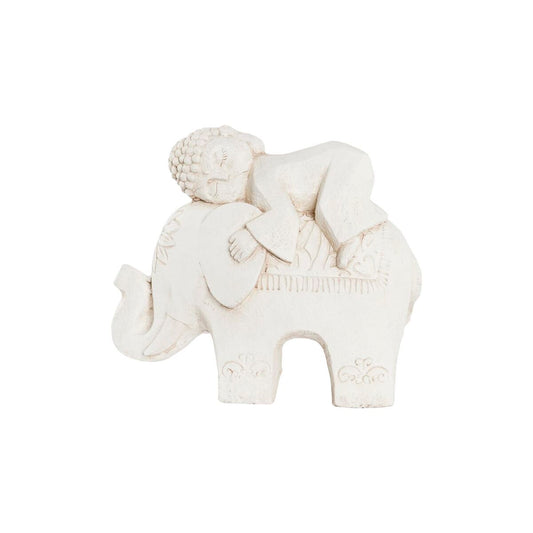 Statua Decorativa DKD Home Decor Finitura invecchiata Elefante Bianco Orientale Magnesio (44 x 22 x 40 cm)