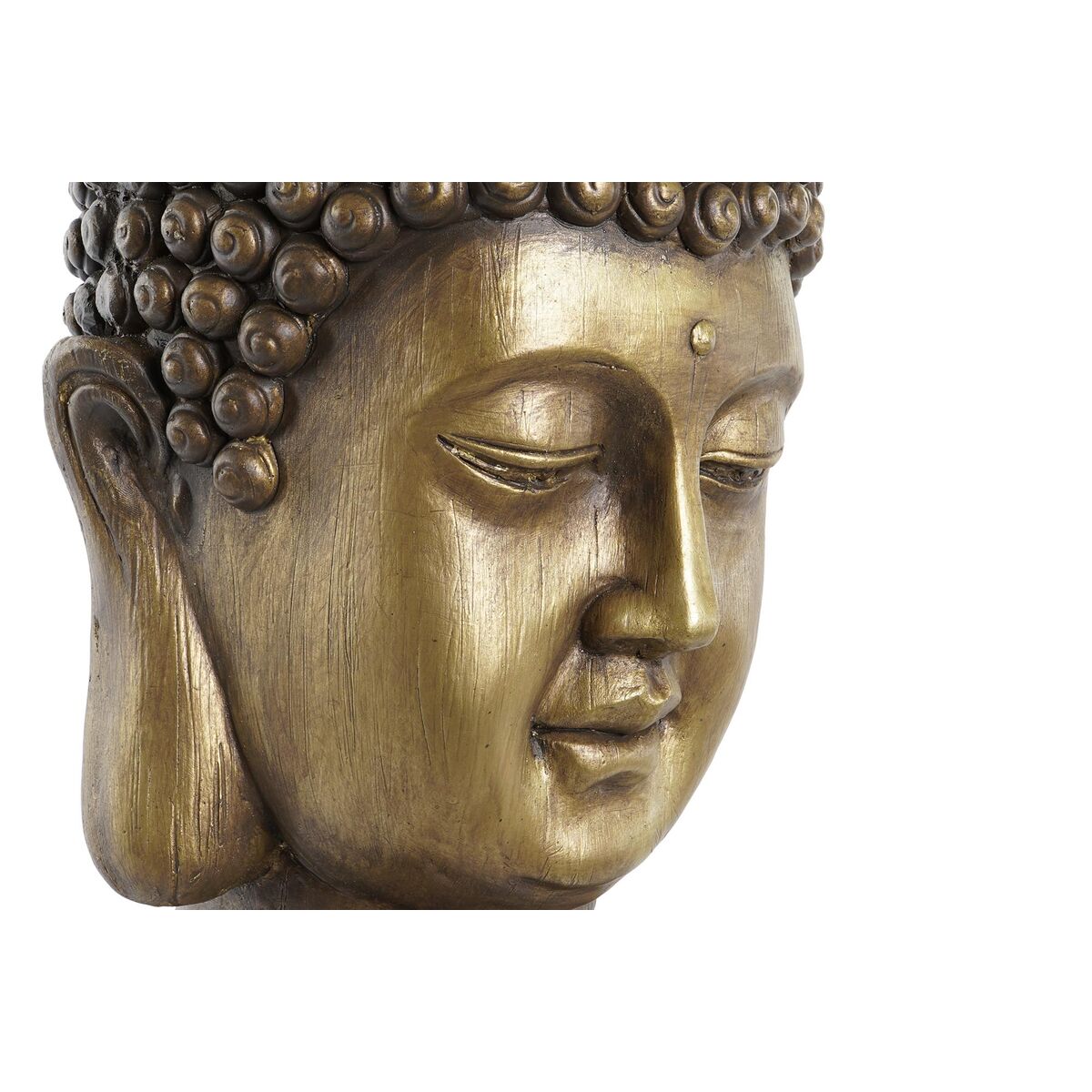 Vaso Buddha in Fibra di Vetro dorato DKD Home Decor (25 x 25 x 36 cm)