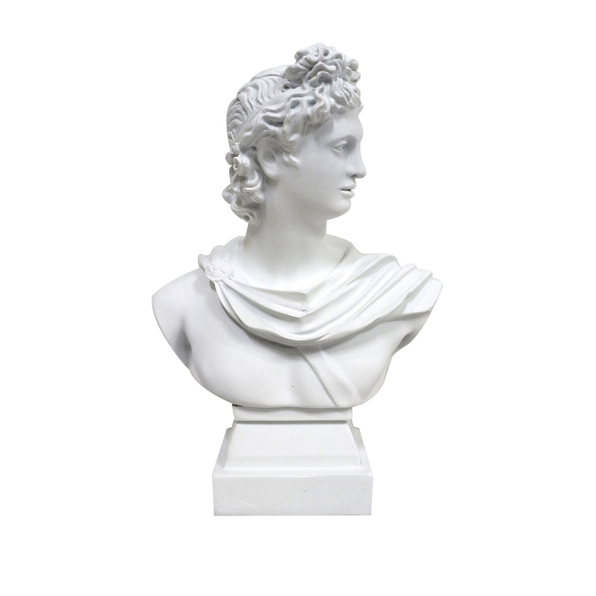 Statua busto Apollo DKD Home Decor Bianco Resina (13,7 x 7,5 x 19,5 cm)