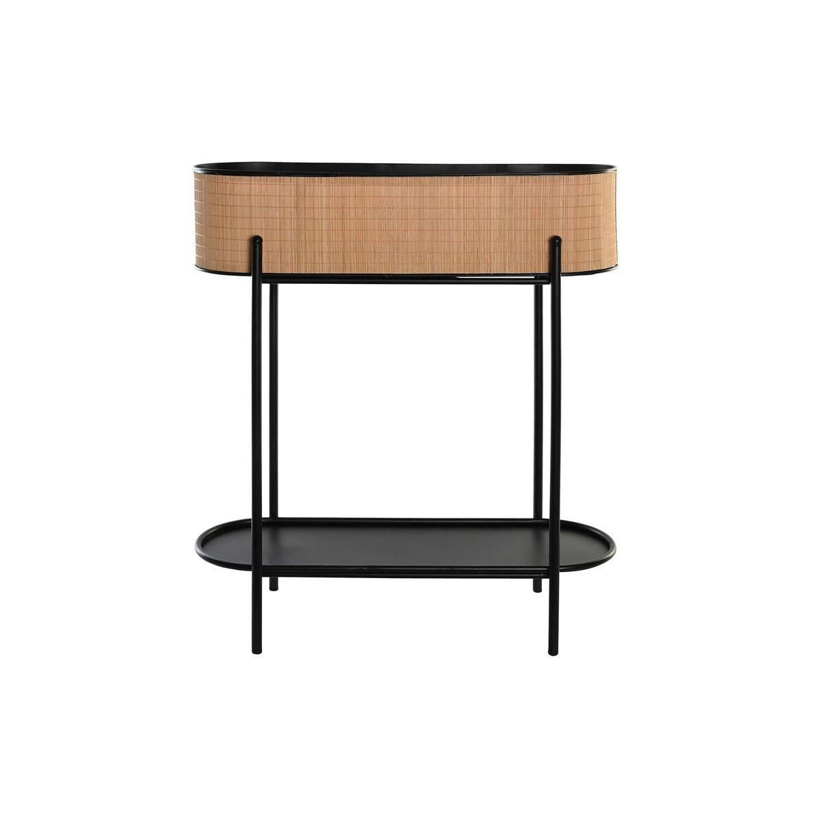 Fioriera DKD Home Decor Naturale Nero Metallo Coloniale Bambù (60 x 23.5 x 69 cm)