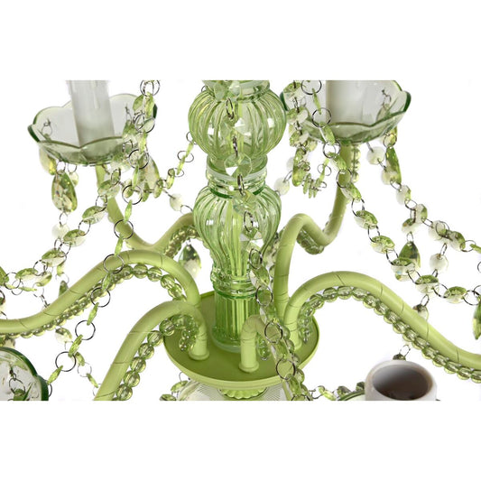 Lampadario DKD Home Decor Metallo Verde Acrilico 25 W (51 x 51 x 100 cm)