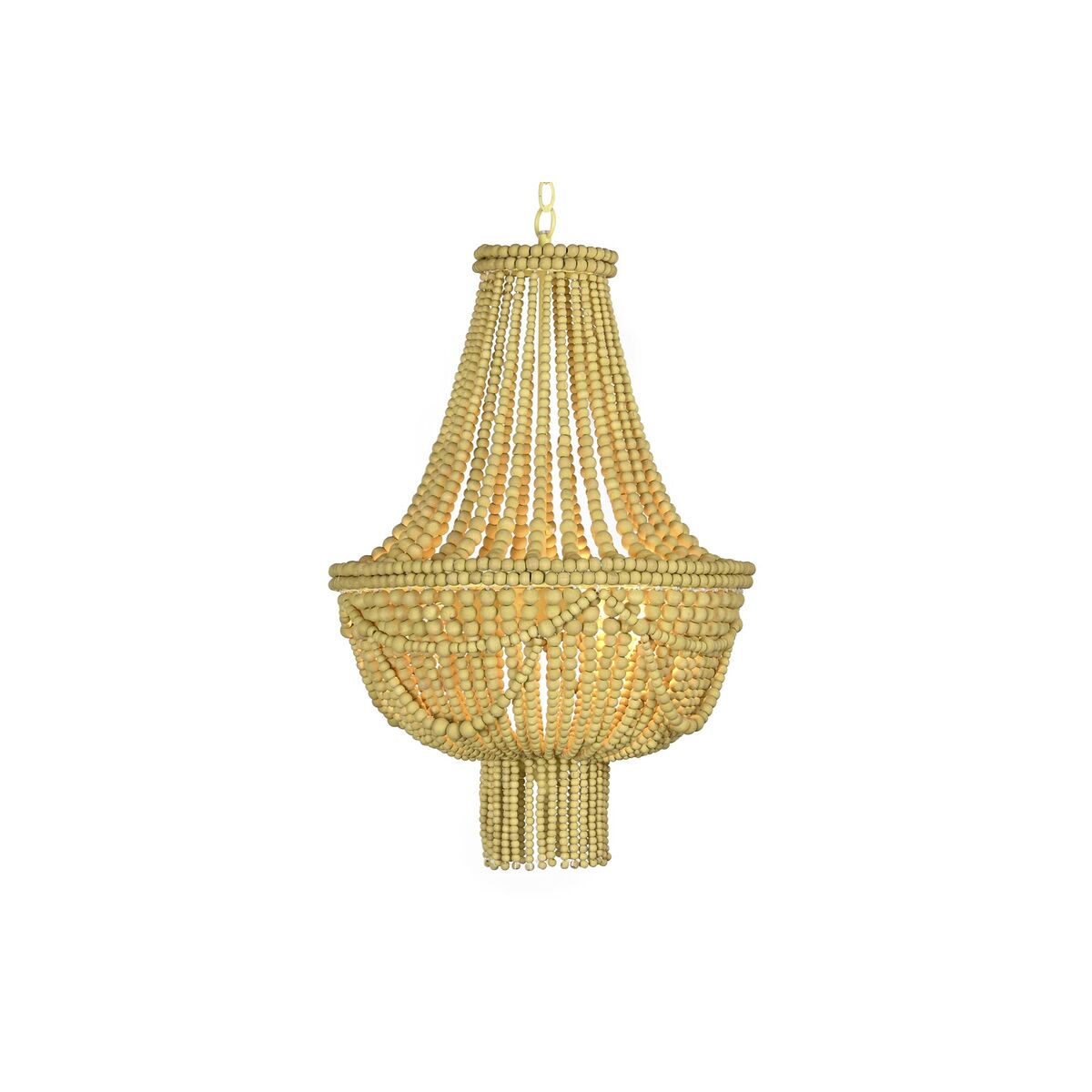 Lampadario DKD Home Decor Metallo Marrone Giallo 40 W Legno MDF (40 x 40 x 60 cm)