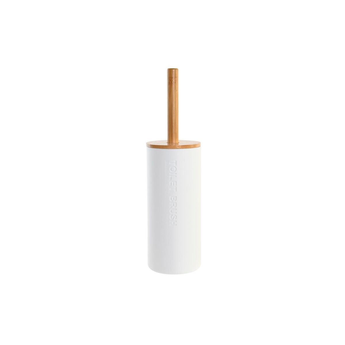 Scopino per il Bagno DKD Home Decor Naturale Bianco Bambù polipropilene (9 x 9 x 35,5 cm)