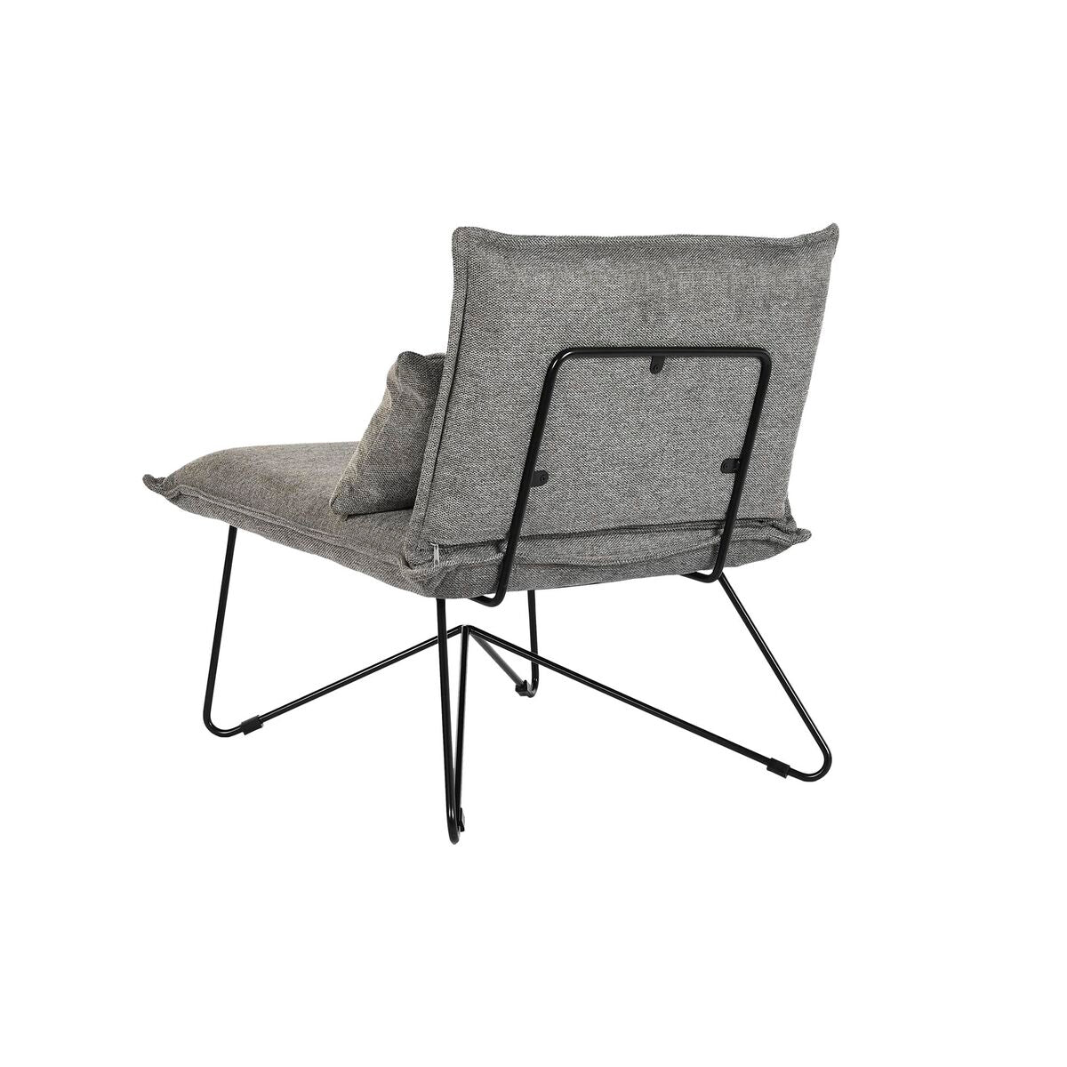 Poltrona DKD Home Decor Nero Grigio Metallo (66 x 78 x 75 cm)