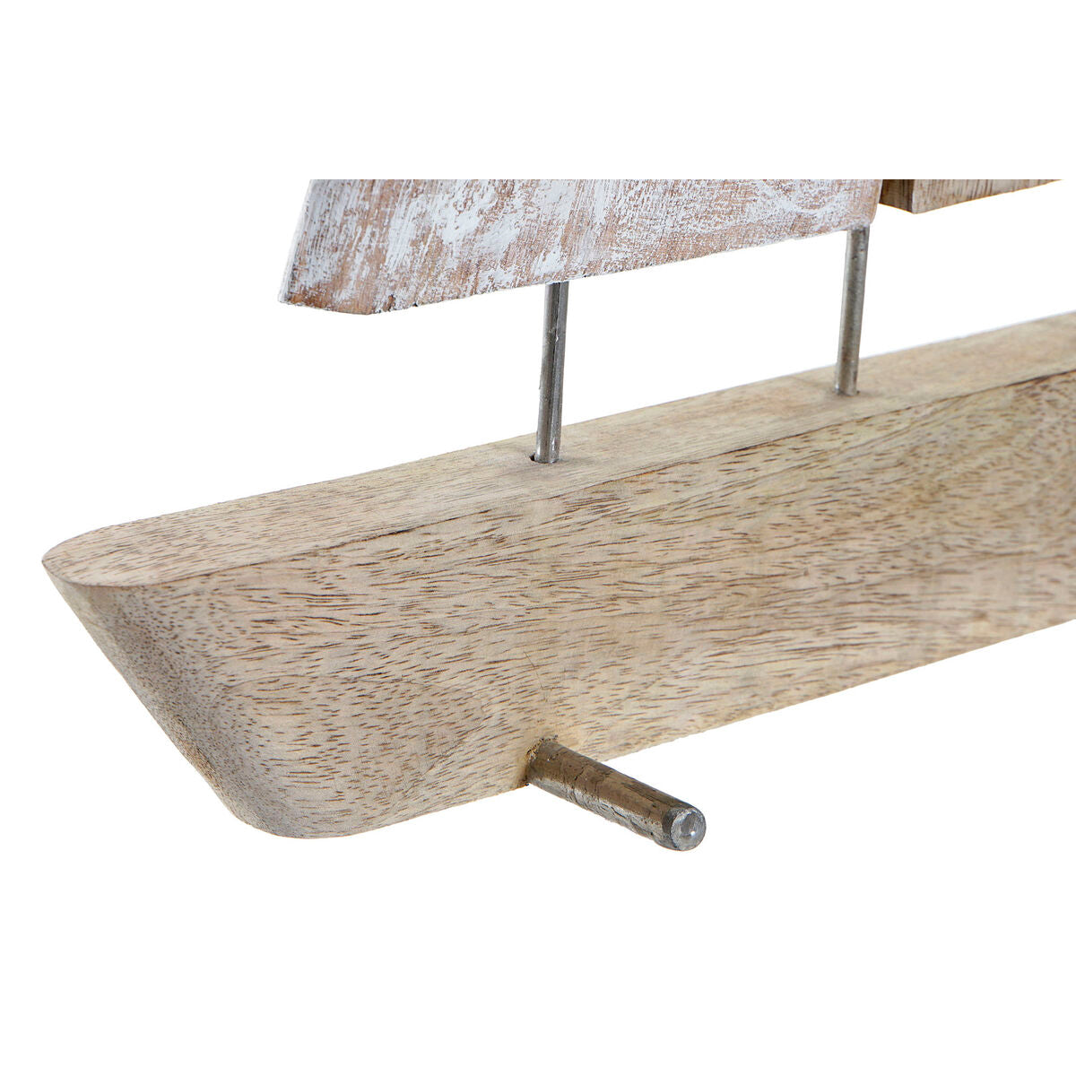 Statua Decorativa DKD Home Decor Marrone Alluminio Legno di mango (36,5 x 10 x 54 cm) (2 Unità)