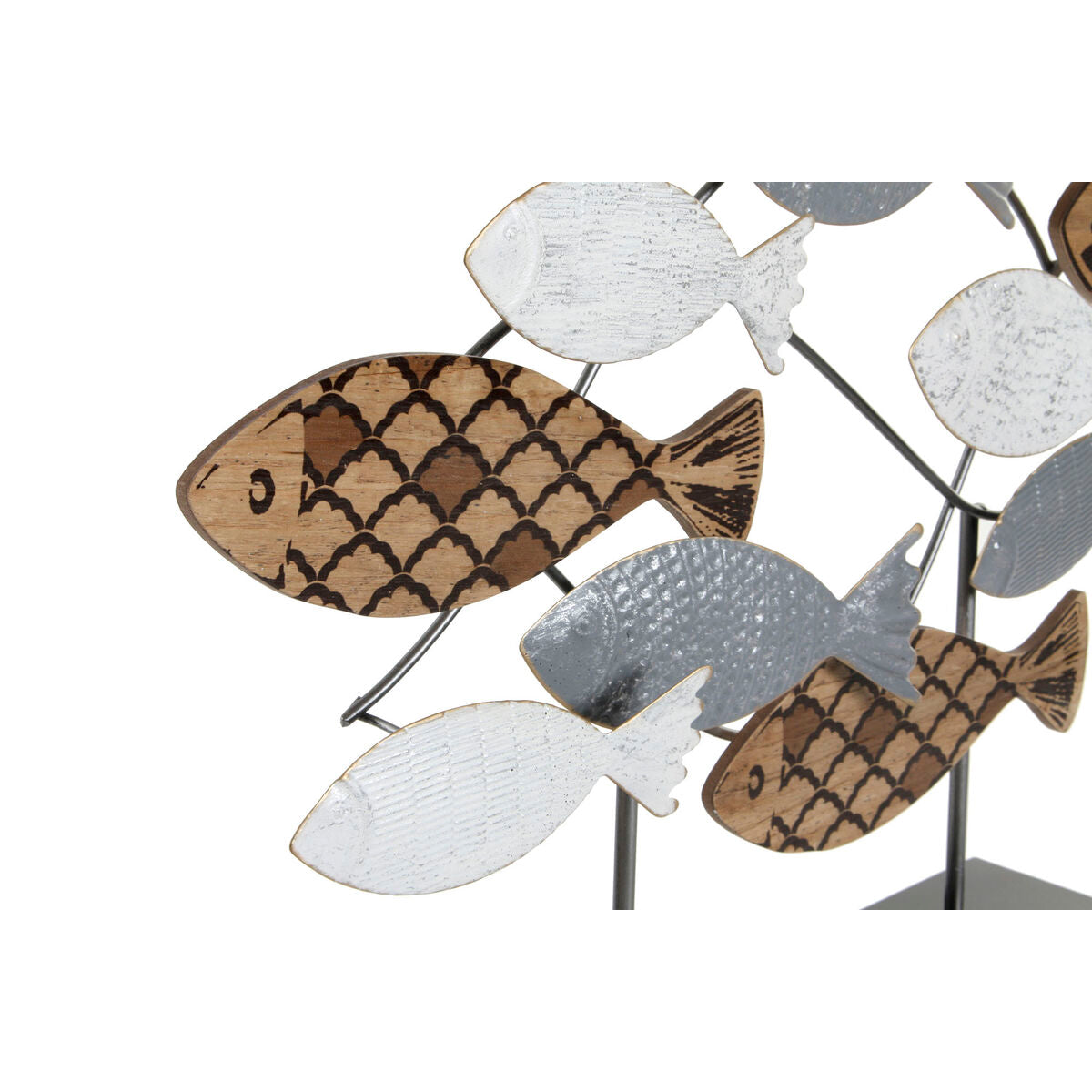 Statua Decorativa DKD Home Decor Nero Azzurro Metallo Marrone Spirali (65,4 x 9,5 x 43 cm) (2 Unità)