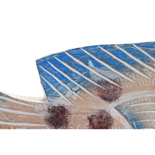 Statua pesce DKD Home Decor 40 x 5 x 18 cm Naturale Azzurro Pesce Mediterraneo