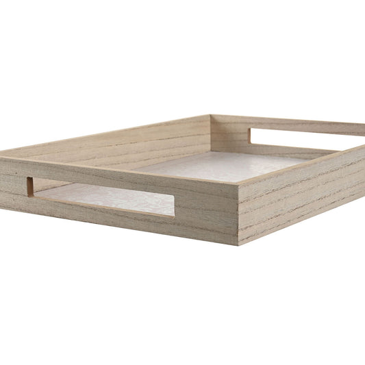 Vassoio per aperitivi DKD Home Decor Azzurro Rosa Giallo Legno MDF Shabby Chic (40 x 30 x 5 cm) (3 Unità)