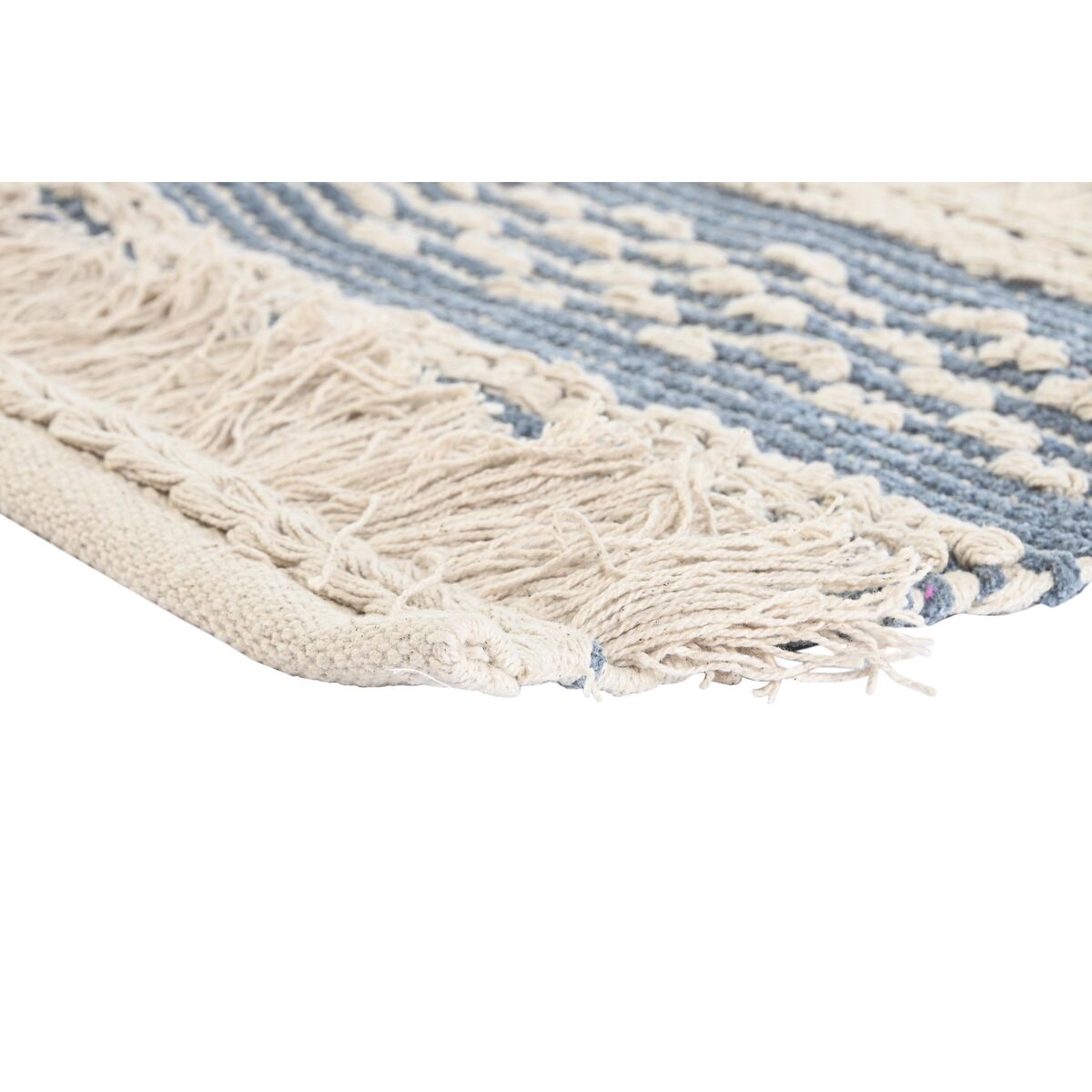 Tappeto DKD Home Decor 180 x 120 x 2 cm Azzurro Cotone Bianco Boho