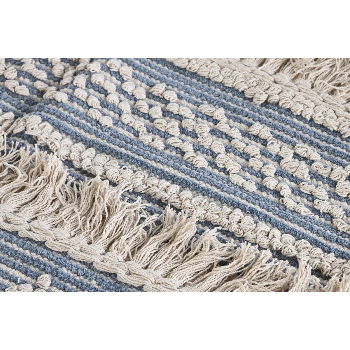 Tappeto DKD Home Decor 230 x 160 x 2 cm Azzurro Cotone Bianco Boho