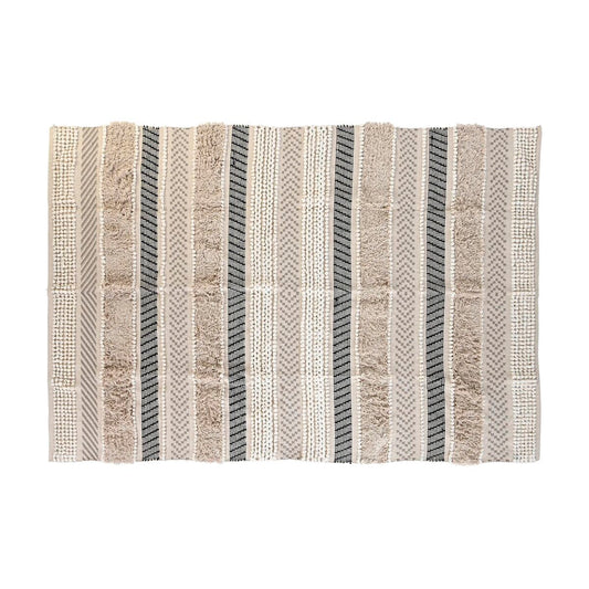 Tappeto DKD Home Decor 230 x 160 x 1 cm Nero Beige Cotone Boho