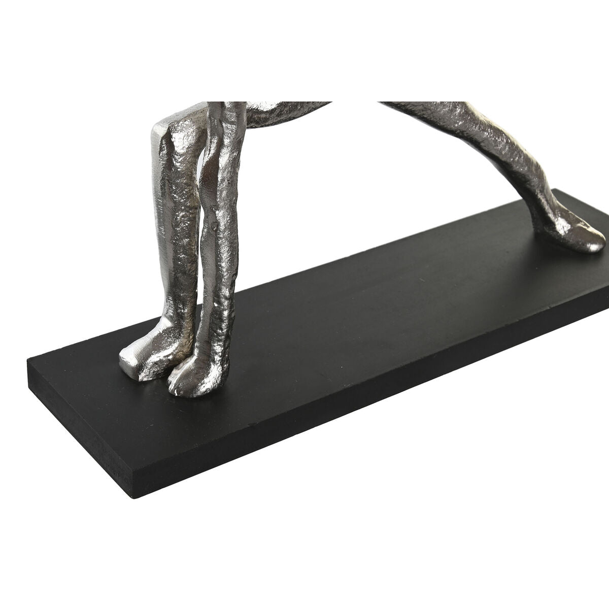 Statua Decorativa DKD Home Decor 33 x 10 x 35 cm Argentato Nero Indiano Yoga (3 Unità)