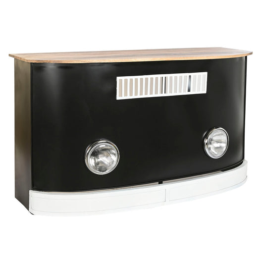 Mobile Aggiuntivo DKD Home Decor BAR 157 x 52 x 90 cm Nero Marrone Alluminio Bianco Ferro Legno di mango