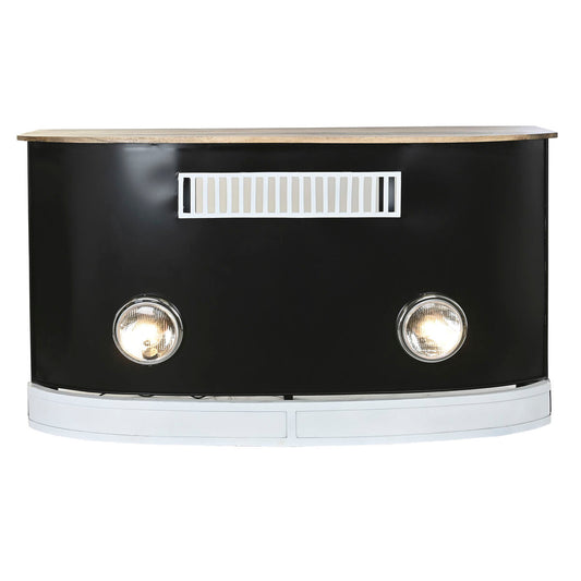 Mobile Aggiuntivo DKD Home Decor BAR 157 x 52 x 90 cm Nero Marrone Alluminio Bianco Ferro Legno di mango