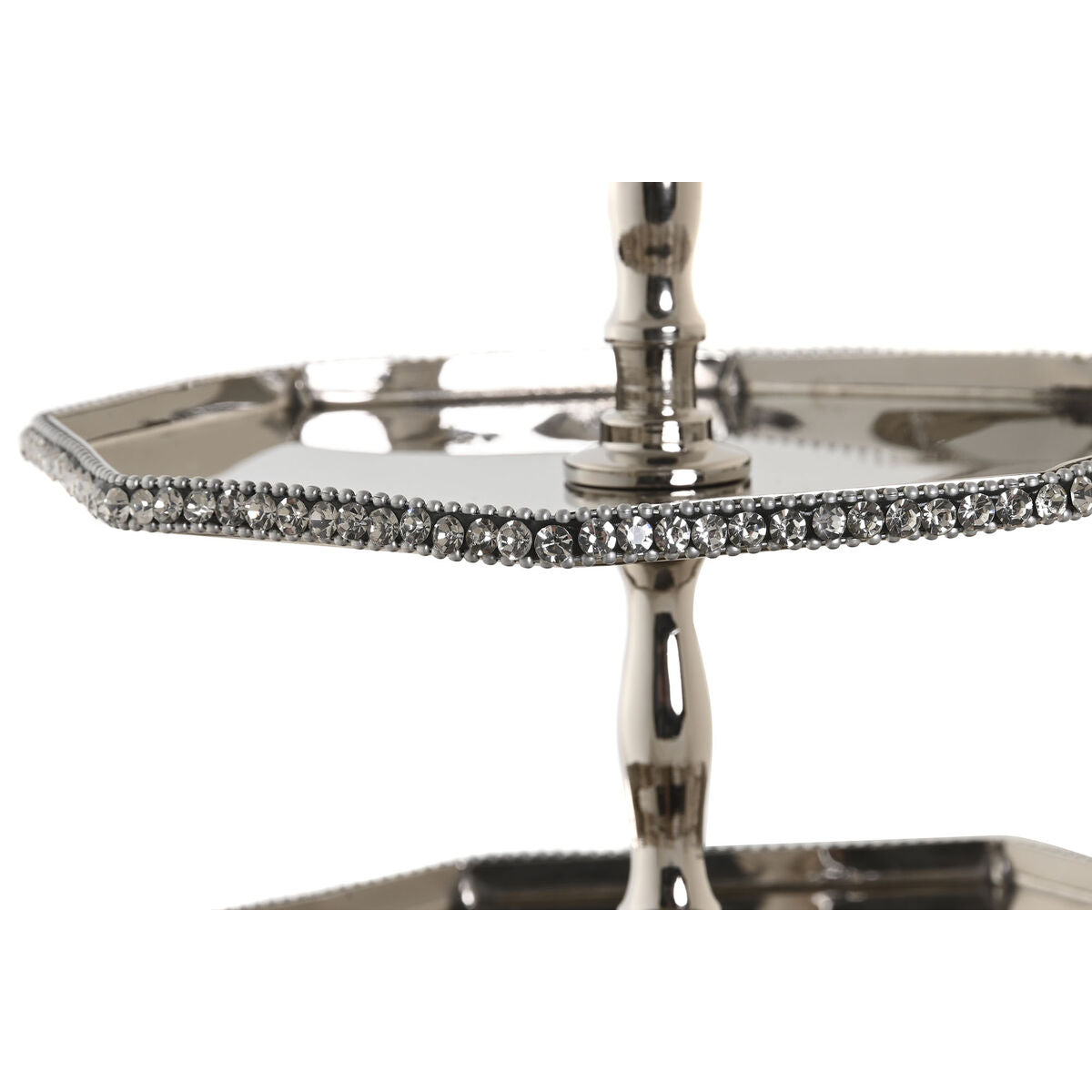 Centrotavola DKD Home Decor Argentato Alluminio (23 x 23 x 22 cm)