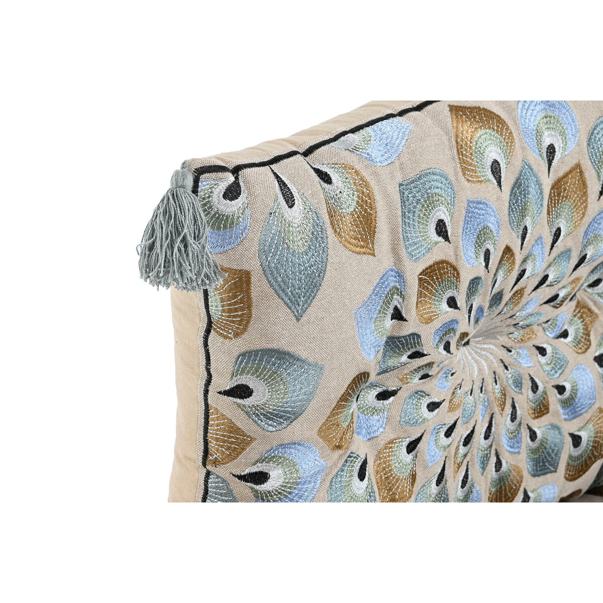 Poltrona DKD Home Decor Azzurro Beige 90 x 55 x 18 cm