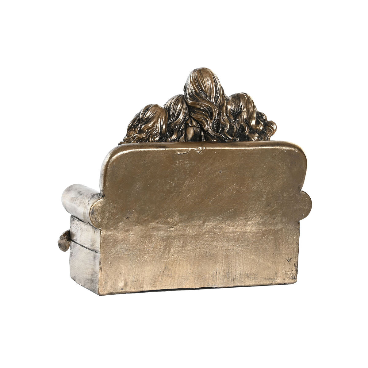 Statua Decorativa DKD Home Decor Rosa Dorato Bianco Resina Moderno (17 x 10,5 x 15,5 cm) (2 Unità)