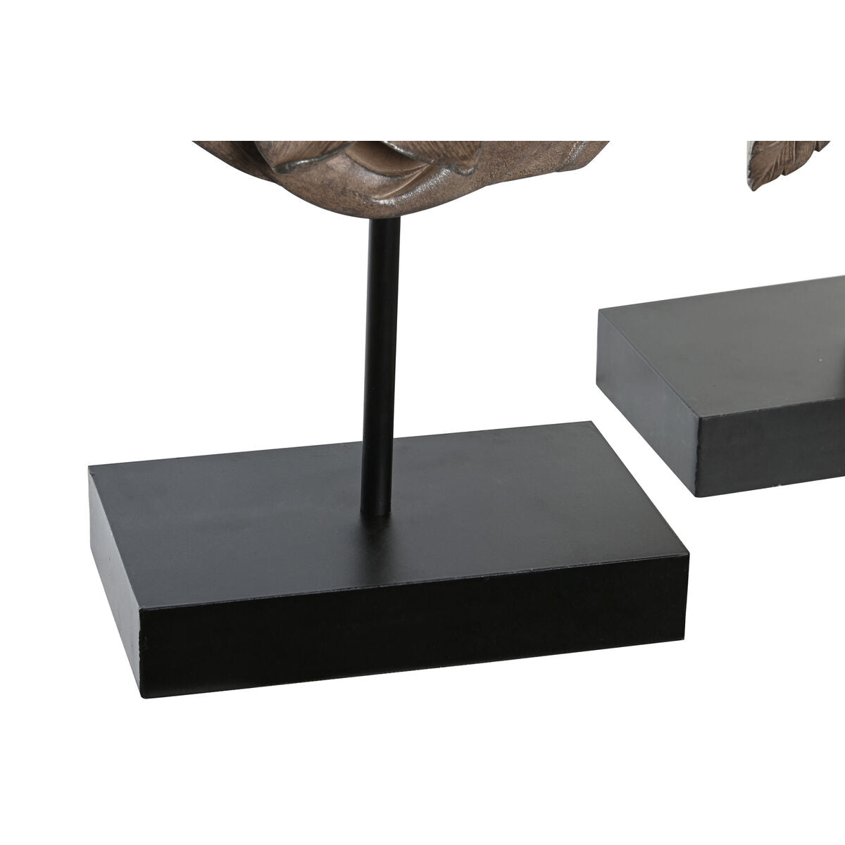 Statua Decorativa DKD Home Decor 23 x 8 x 42 cm Nero Marrone Buddha Orientale (2 Unità)