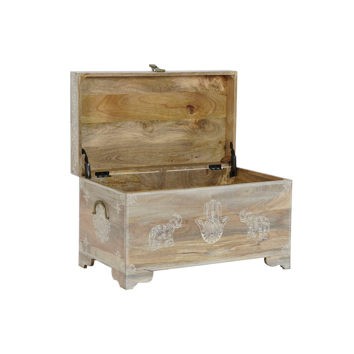 Baule DKD Home Decor 78 x 43 x 45 cm Naturale Legno di mango Legno MDF
