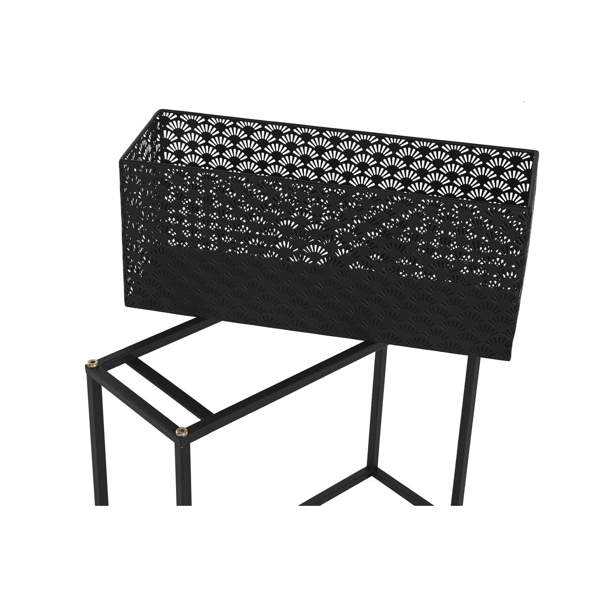 Fioriera DKD Home Decor 60 x 22 x 70 cm Nero Metallo