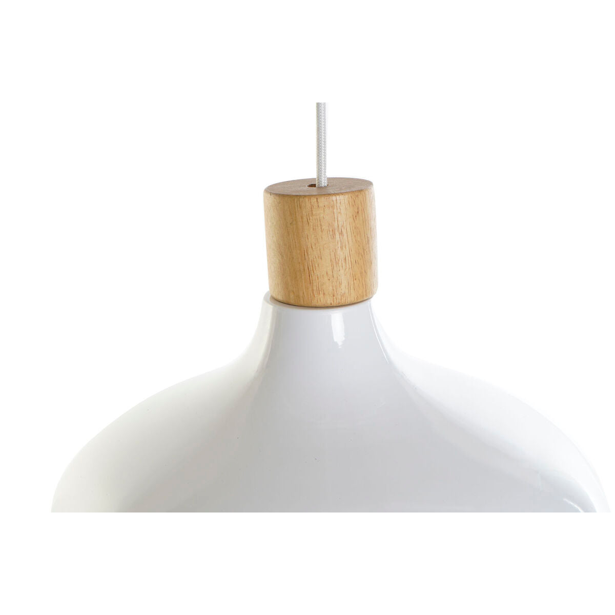 Lampadario DKD Home Decor 35,5 x 35,5 x 21 cm Metallo Marrone Bianco 50 W Pino