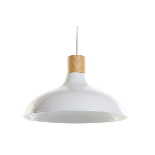 Lampadario DKD Home Decor 35,5 x 35,5 x 21 cm Metallo Marrone Bianco 50 W Pino