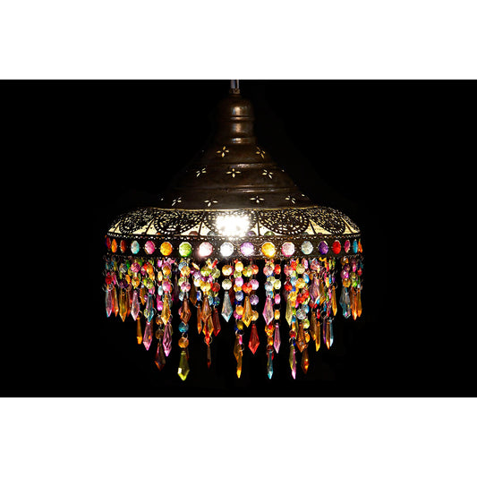 Lampadario DKD Home Decor 37 x 37 x 38 cm Dorato Metallo Multicolore 50 W