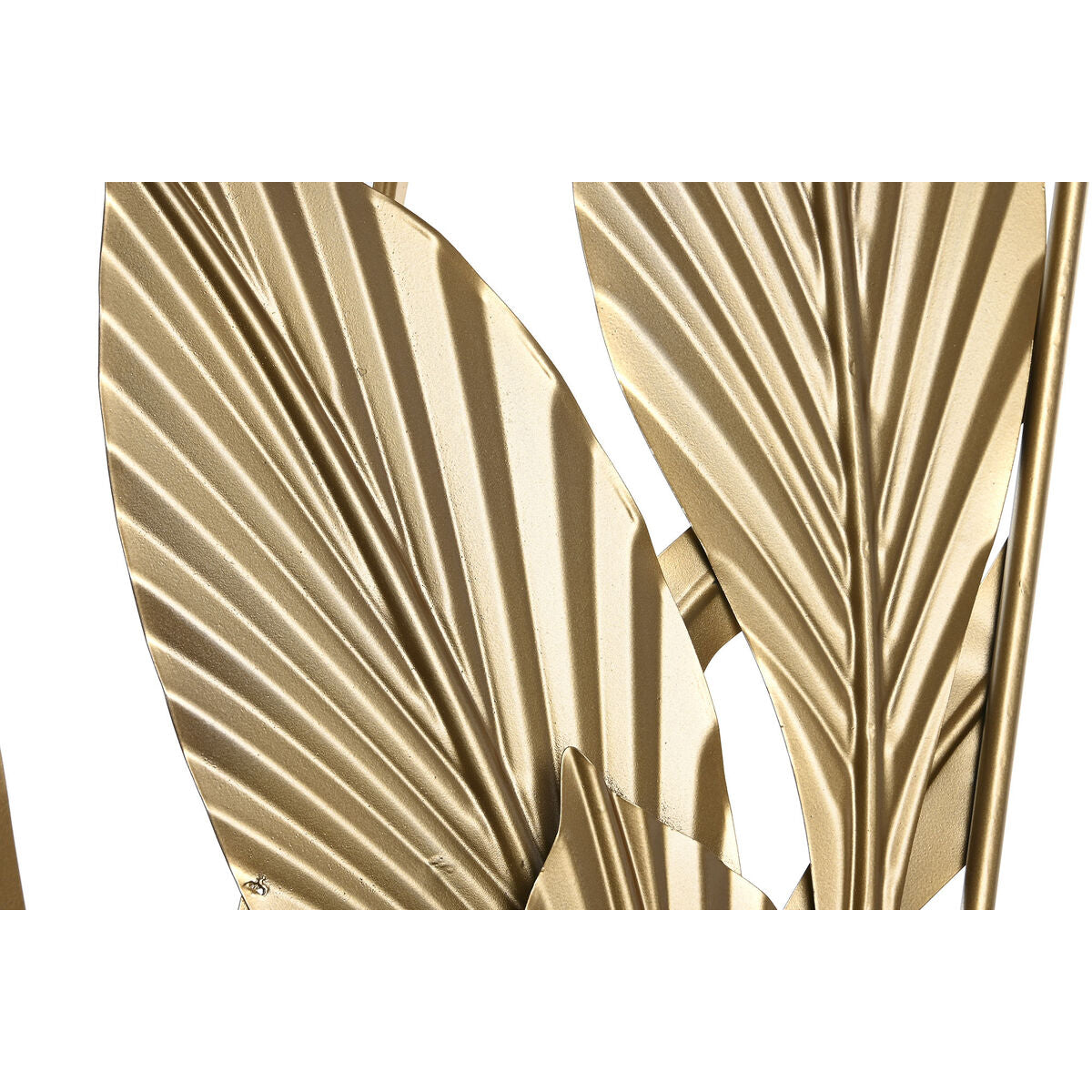 Decorazione da Parete DKD Home Decor 80 x 2 x 80 cm Dorato Tropicale Foglia della pianta