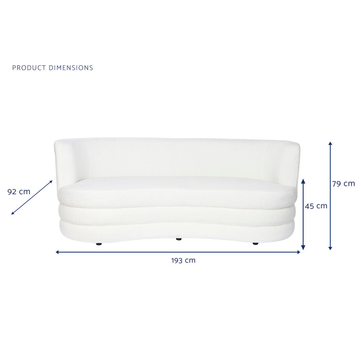 Divano DKD Home Decor Bianco 193 x 92 x 79 cm