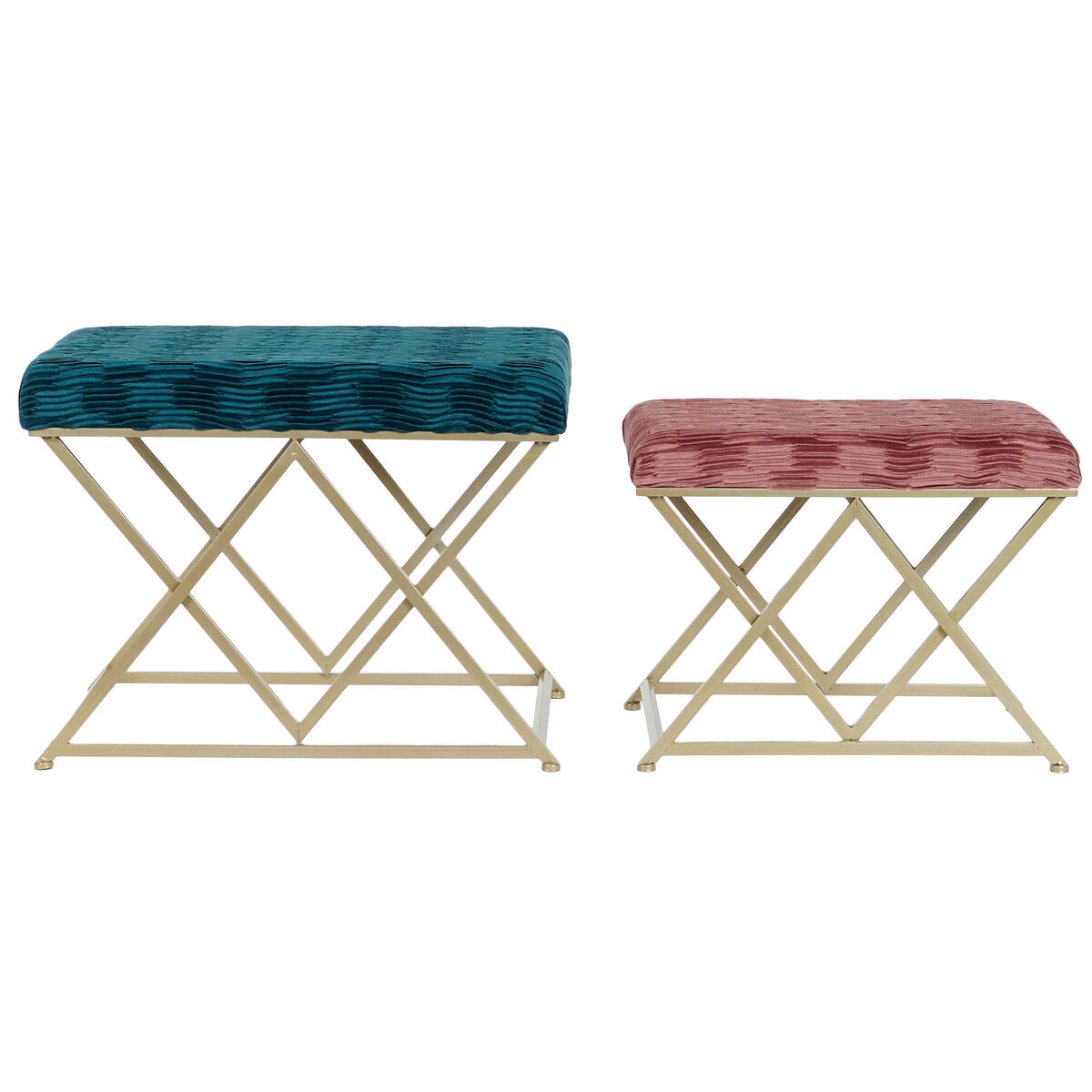 Panca DKD Home Decor 62 x 42 x 47 cm Metallo