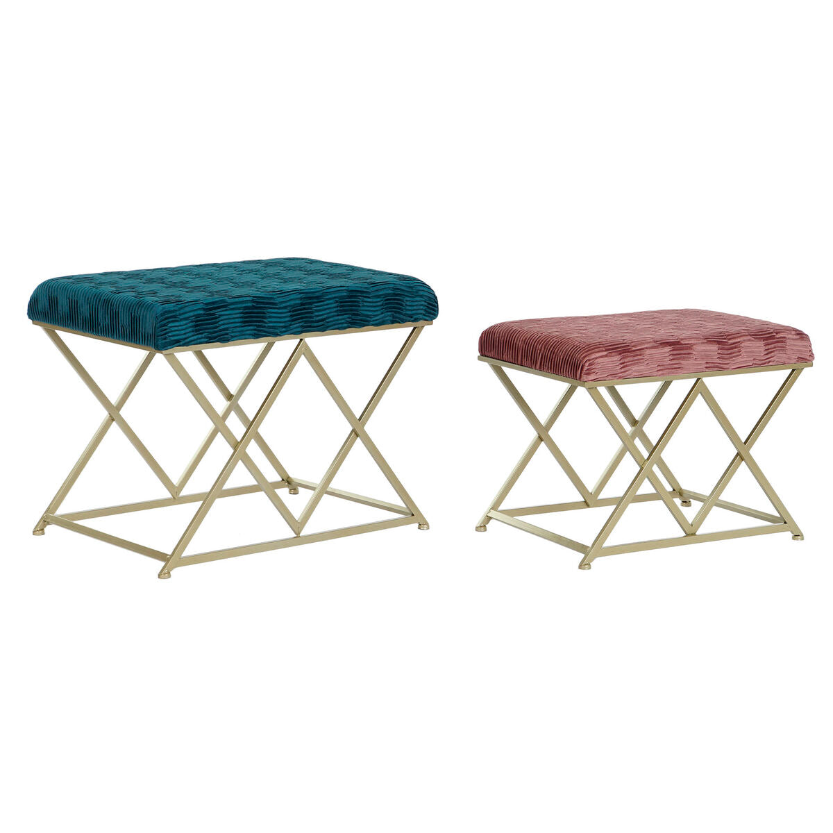 Panca DKD Home Decor 62 x 42 x 47 cm Metallo
