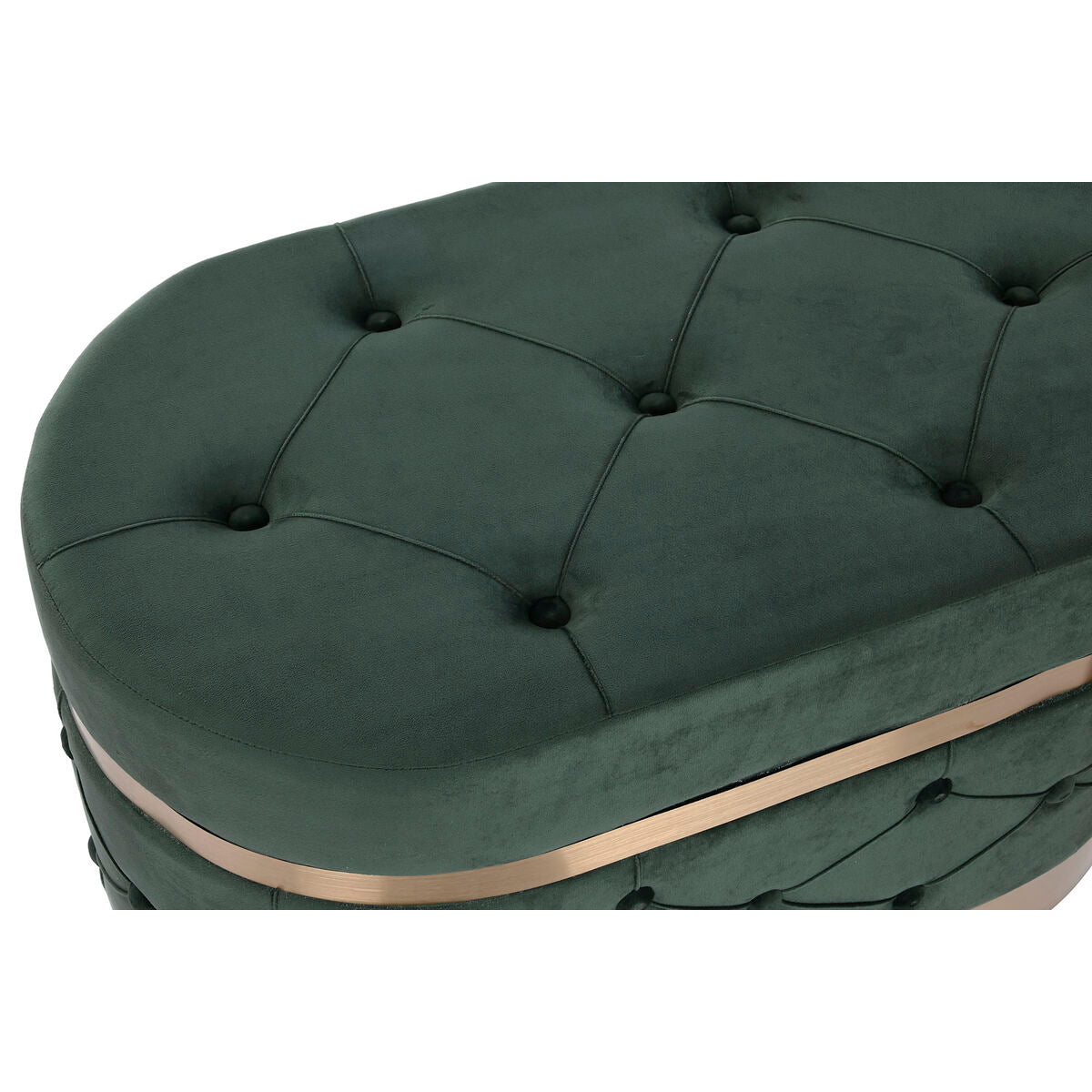 Panca DKD Home Decor Verde Arancio Dorato Legno MDF 80 x 47 x 43 cm (2 Unità)