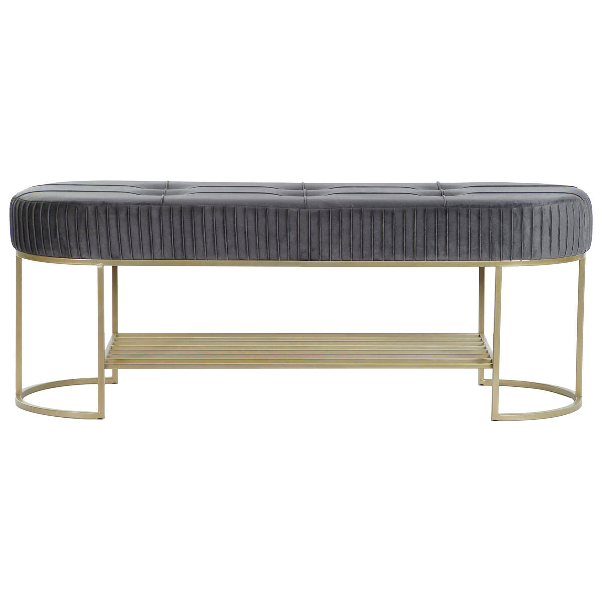 Panca DKD Home Decor Grigio Dorato Metallo 120 x 40 x 45 cm