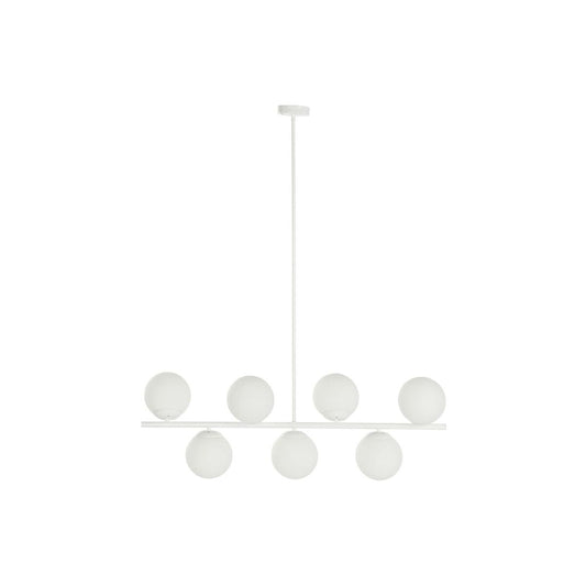 Lampadario DKD Home Decor 98 x 45 x 30 cm Cristallo Metallo Bianco 50 W