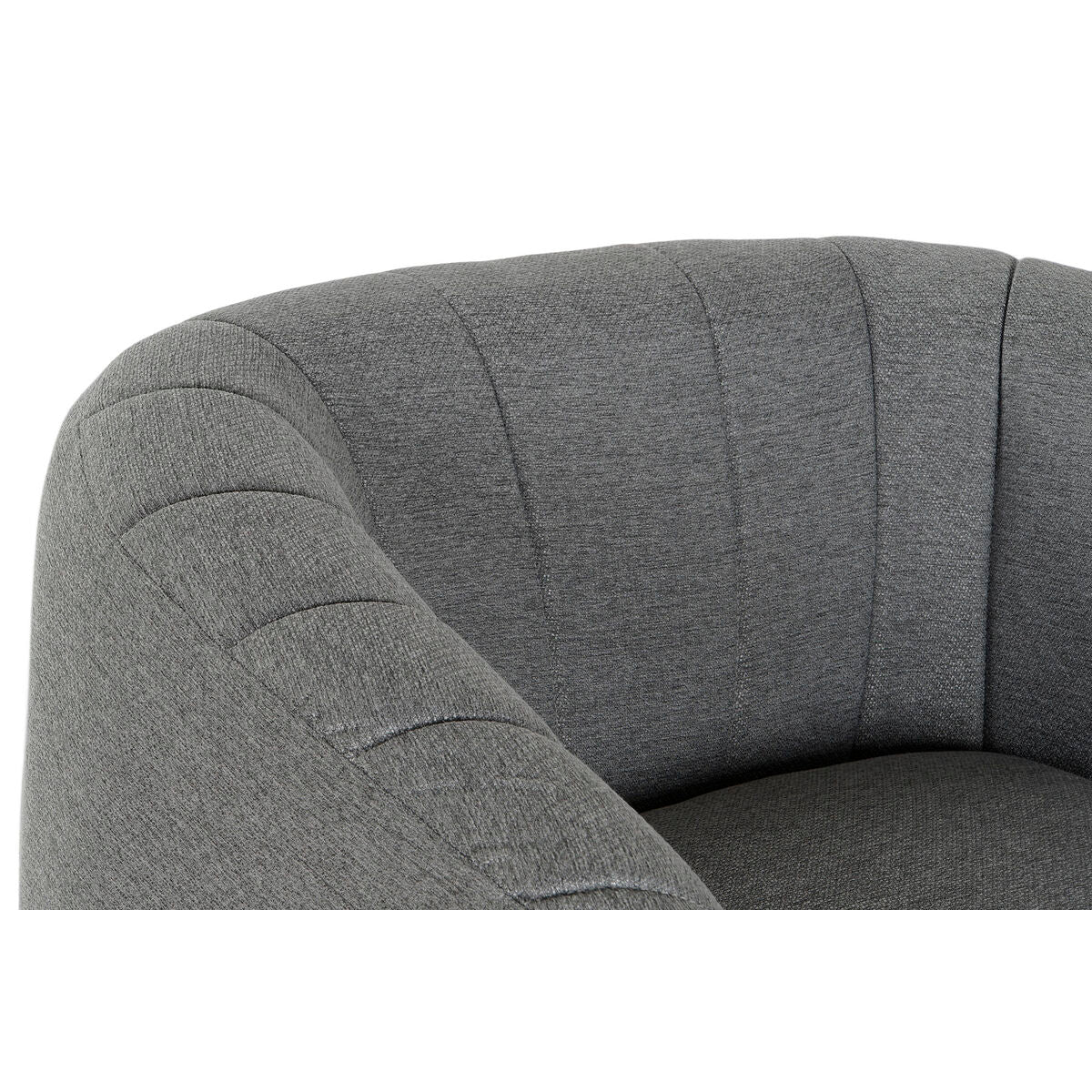 Poltrona DKD Home Decor Nero Grigio Schiuma Legno Metallo 81 x 75 x 73 cm