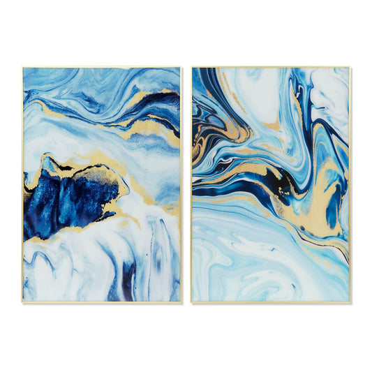 Quadro DKD Home Decor 80 x 2,5 x 120 cm Astratto Moderno (2 Unità)