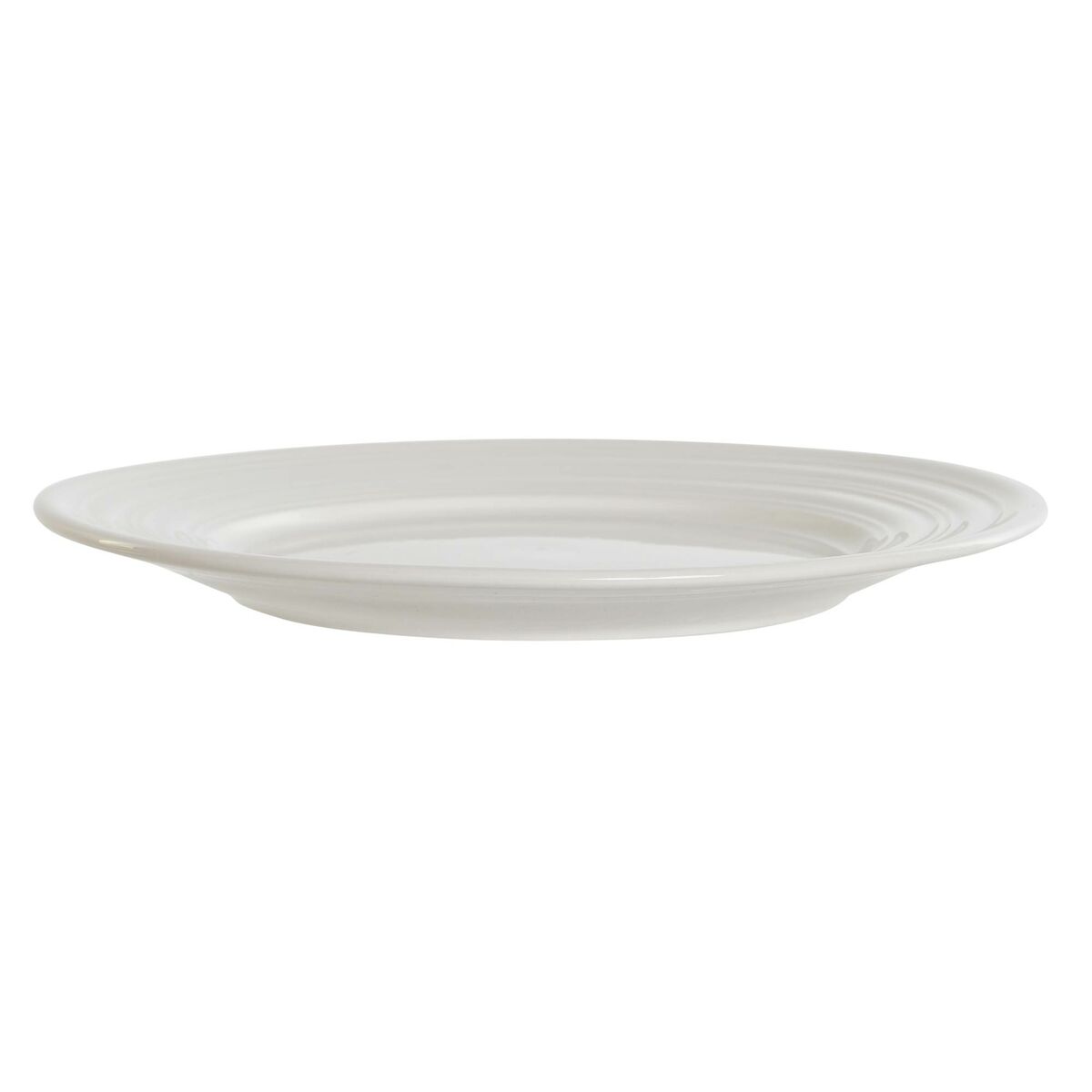 Piatto da pranzo DKD Home Decor Bianco Porcellana 19 x 19 x 2 cm