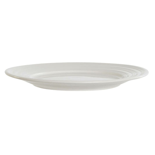 Piatto da pranzo DKD Home Decor Bianco Porcellana 19 x 19 x 2 cm