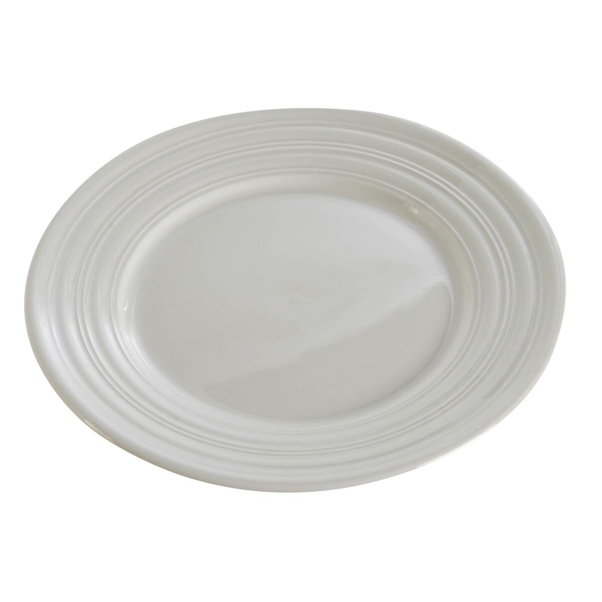 Piatto da pranzo DKD Home Decor Bianco Porcellana 19 x 19 x 2 cm