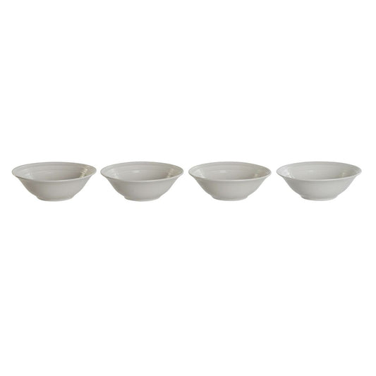 Set di Ciotole DKD Home Decor Bianco Porcellana 17 x 17 x 7 cm