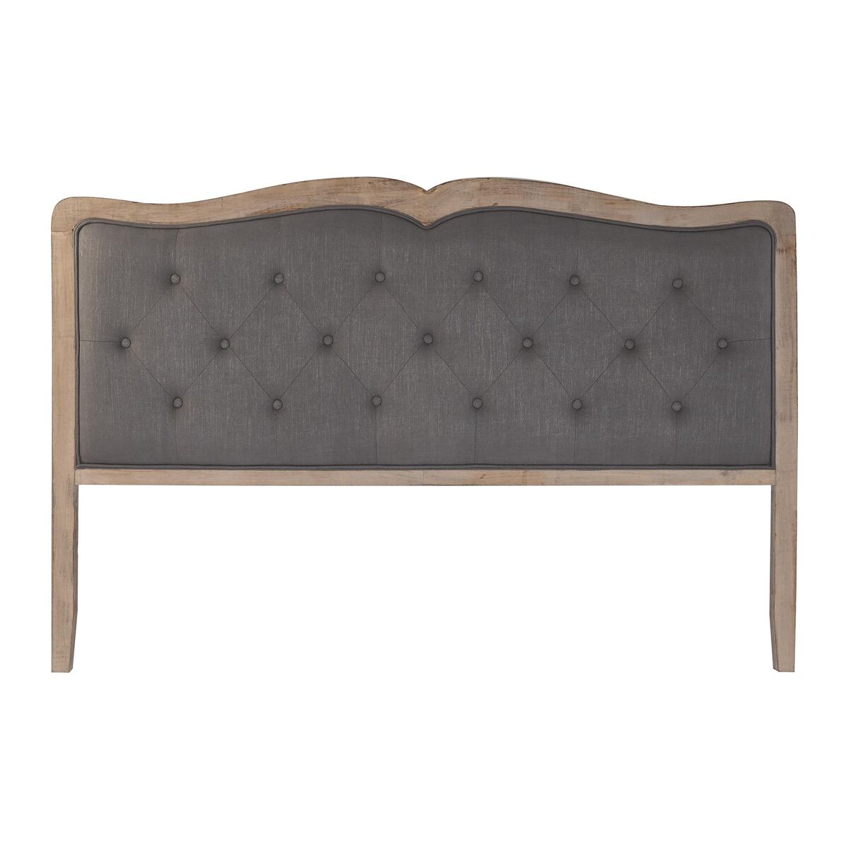 Testiera del Letto DKD Home Decor Grigio scuro Legno d'albero della gomma 160 x 10 x 120 cm