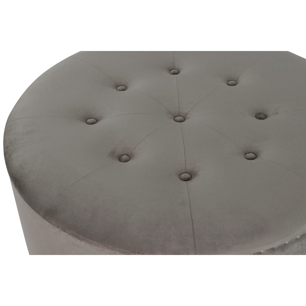 Panca DKD Home Decor Grigio Argentato Legno MDF 80 x 80 x 43 cm