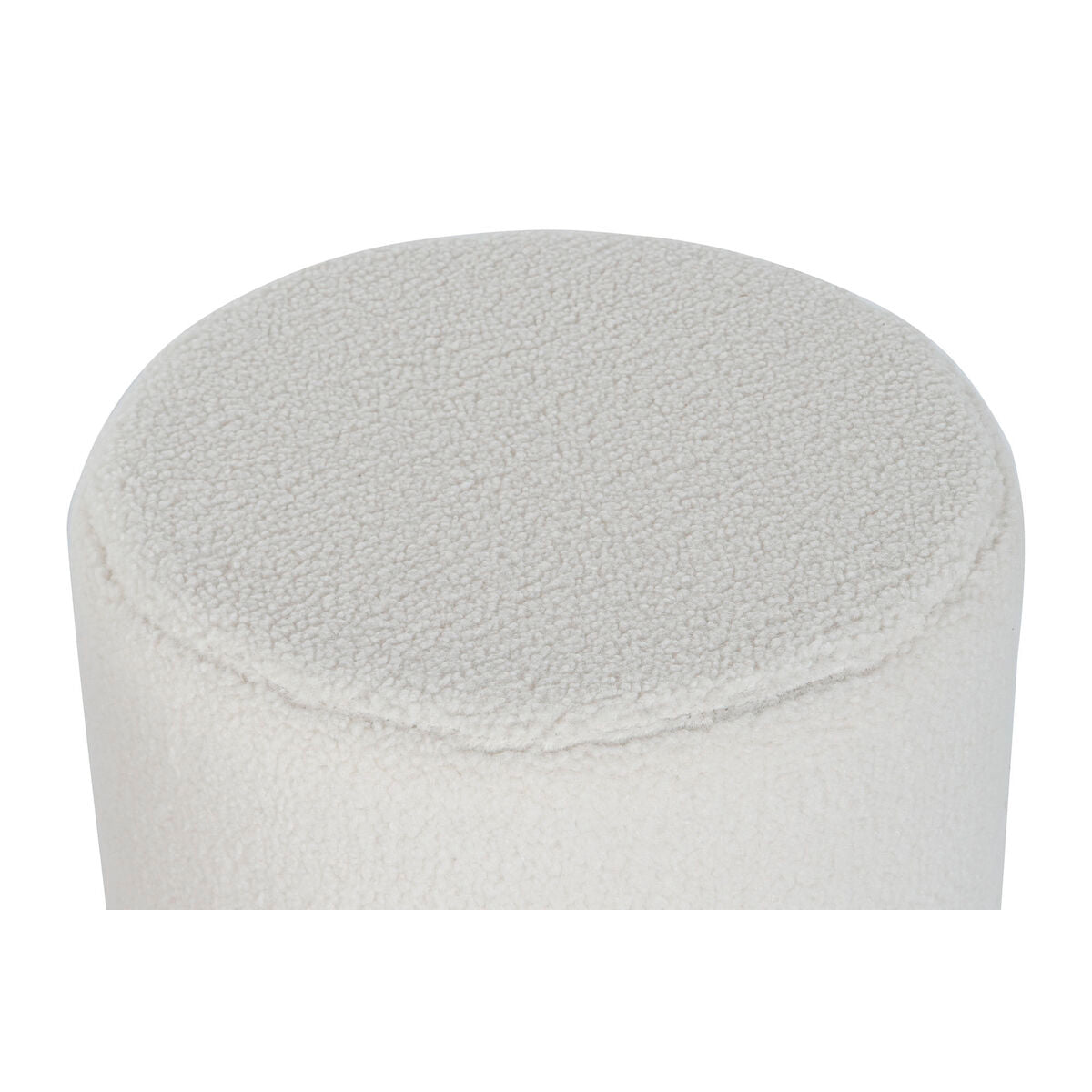Poggiapiedi DKD Home Decor Bianco Nero Poliestere Legno MDF Scandi 60 x 60 x 45 cm (3 Unità)