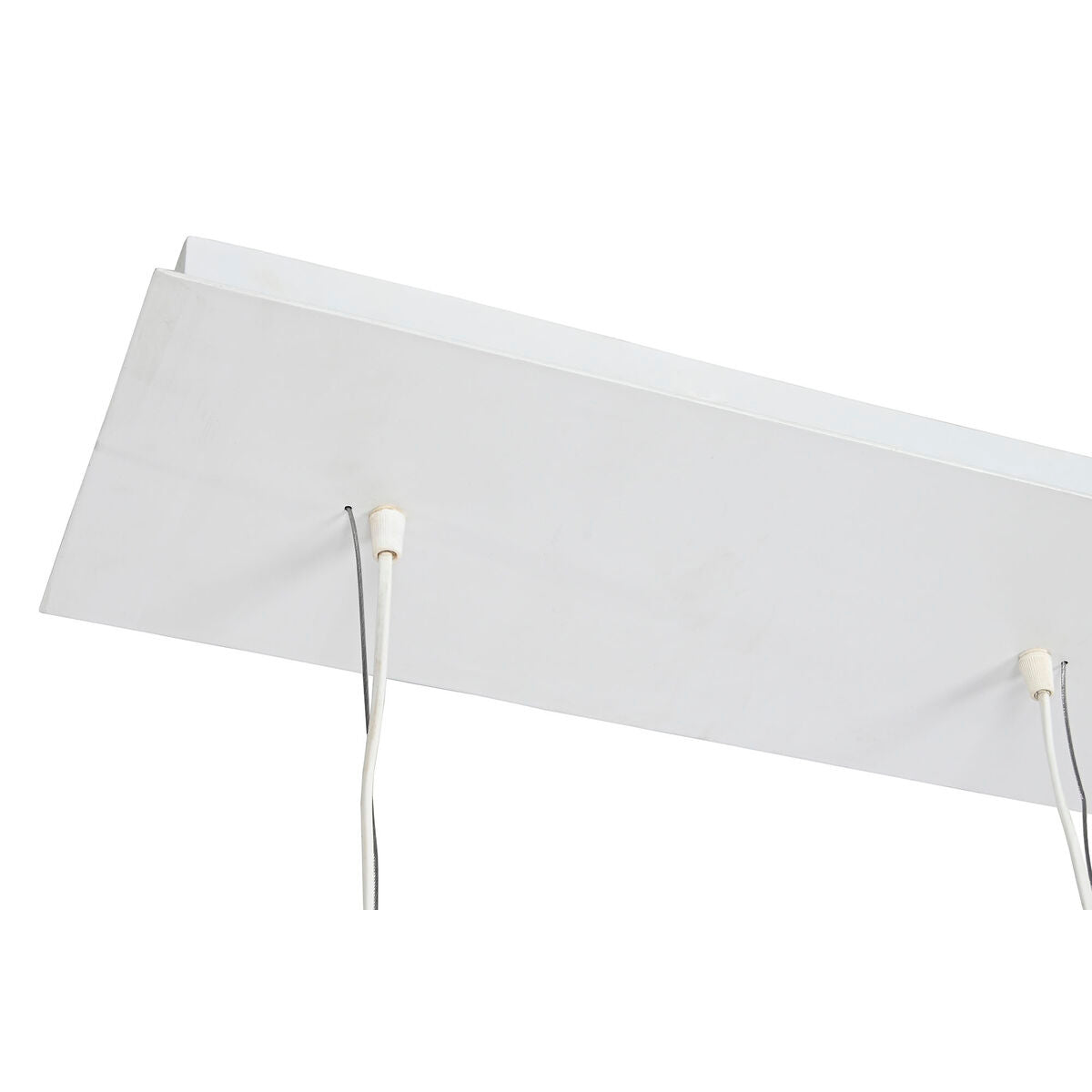 Lampadario Home ESPRIT Bianco Naturale Legno di eucalipto 50 W 20 x 20 x 40 cm