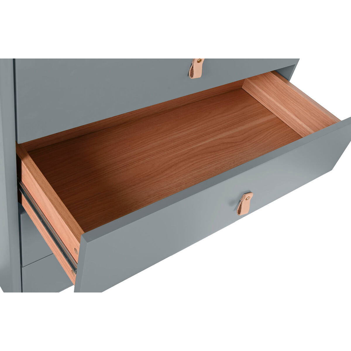 Cassettiera Home ESPRIT Azzurro Grigio polipropilene Legno MDF 80 x 40 x 117 cm