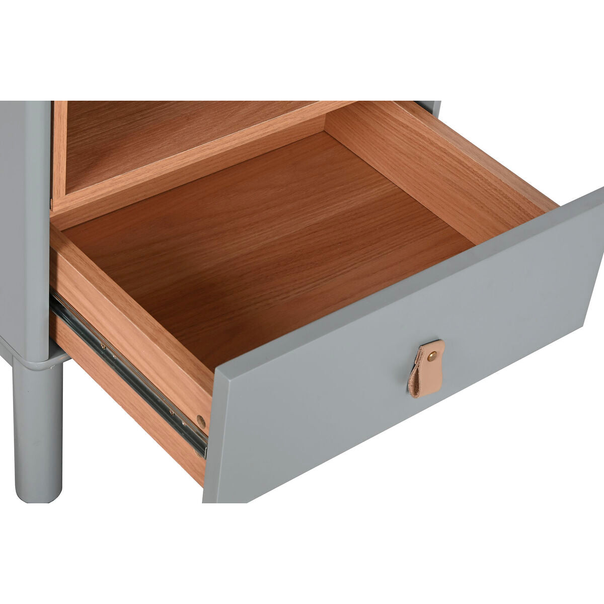 Comodino Home ESPRIT Azzurro Grigio Naturale Legno MDF 48 x 40 x 55 cm