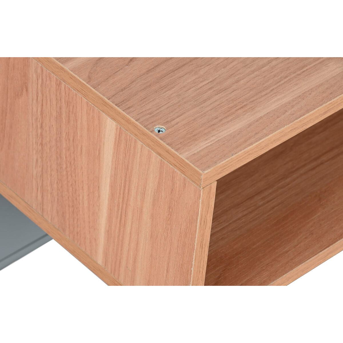 Comodino Home ESPRIT Azzurro Grigio Naturale Legno MDF 48 x 40 x 55 cm
