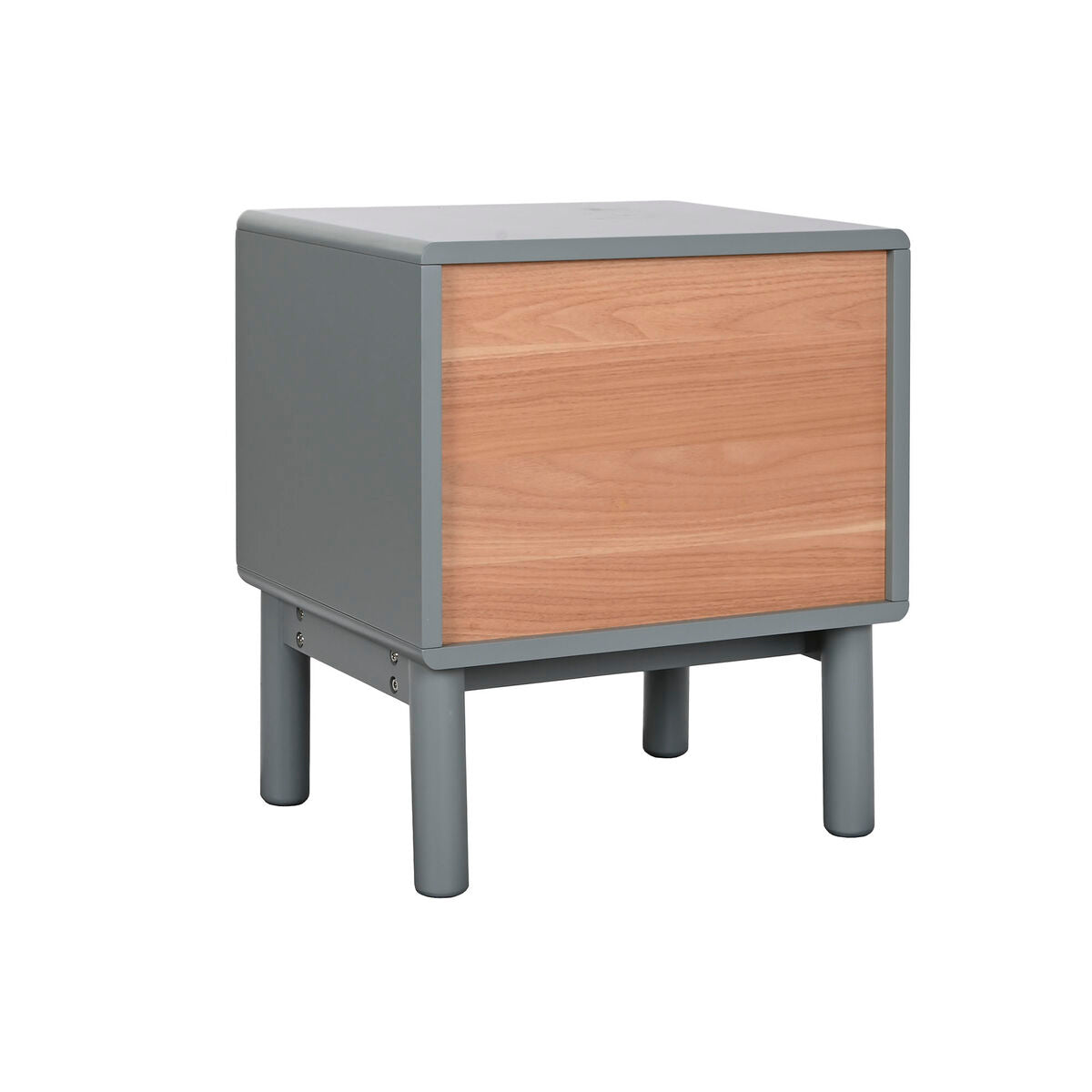 Comodino Home ESPRIT Azzurro Grigio Naturale Legno MDF 48 x 40 x 55 cm