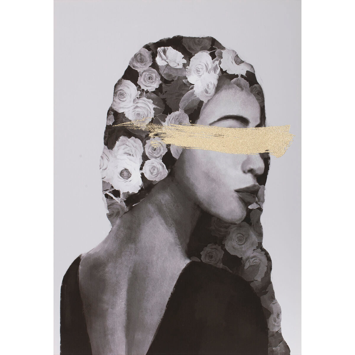 Quadro Home ESPRIT Donna Dorato Moderno 70 x 3,7 x 100 cm (2 Unità)